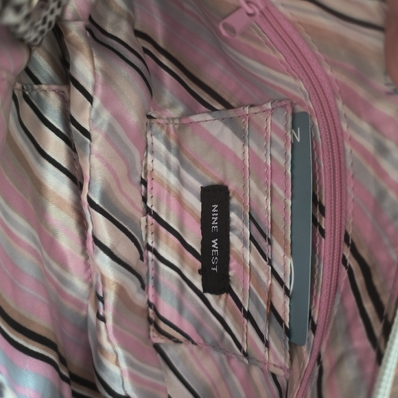 Nine West Charcoal Snake Print Shoulder Bag - Picture 3 of 5